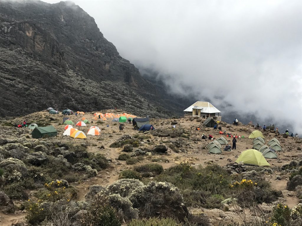 The beautiful Baranco Campsite with the Baranco Wall behind