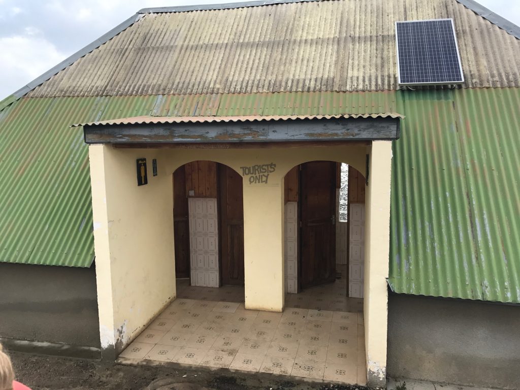 One of the nicer bathroom buildings at the Baranco camp - all squat toilets