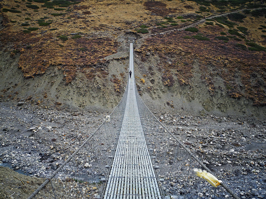 Suspension Bridge Before Thorong La