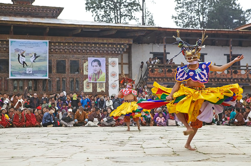 The Black-necked Crane Festival at the Gangtey Monastery