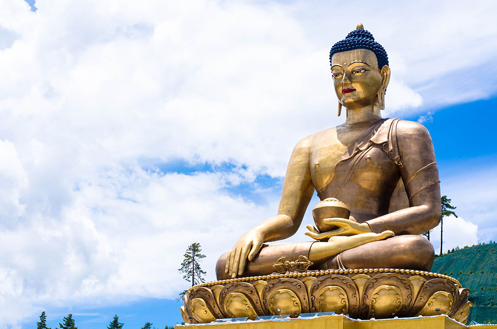 Buddha Dordenma Statue Overlooking Thimphu City